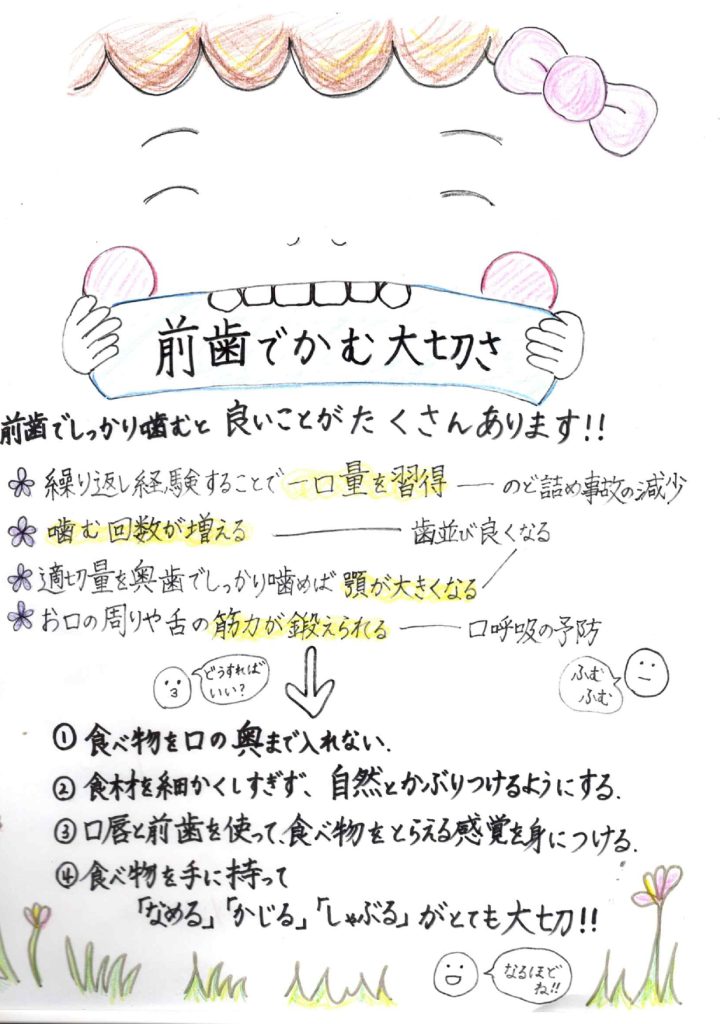  前歯で噛む大切さ・前歯で噛むレシピ